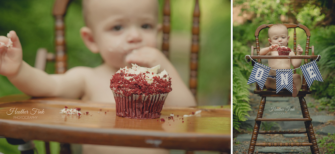 outdoor smash cake session for one year old boy